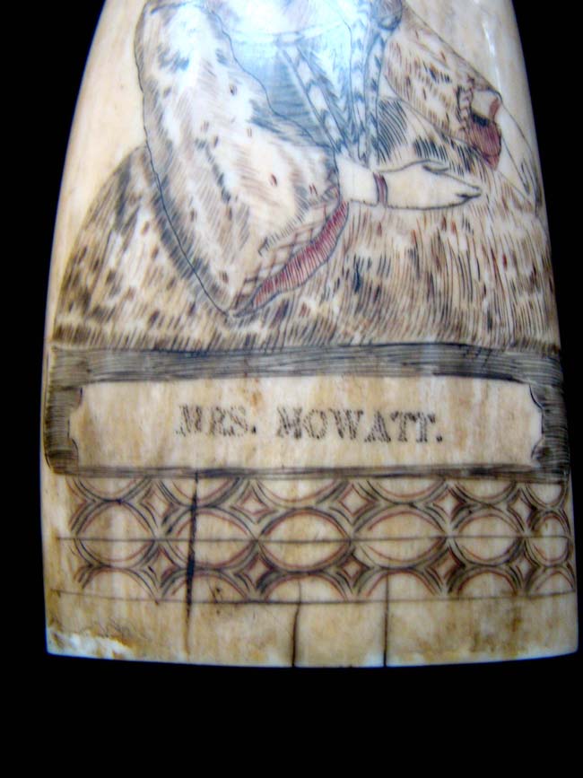 A beautiful pair of historic American polycromed Whale's Teeth circa 1851-1854 — image 5
